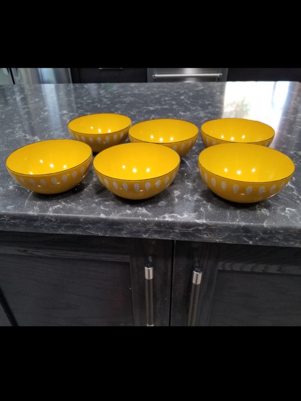 Catherineholm Vintage Yellow Lotus 5.5 inch Bowls - Set of 4